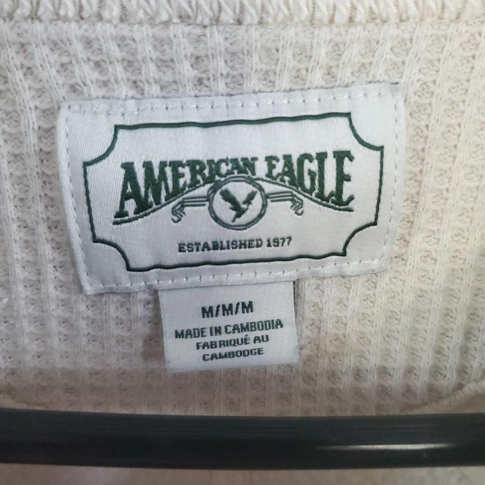 American Eagle Outfitters Oversized Beige Crewneck Sweater. Size M. #MP - Picture 5 of 7